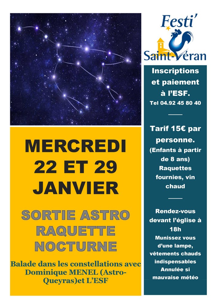 Affiche astro raquettes